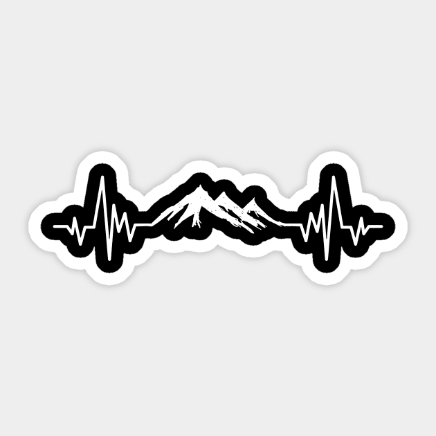 Heart Beats For The Mountains Sticker by Marcell Autry